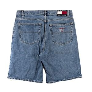 Vintage Tommy Hilfiger Jean Shorts Men's 38 Skate Baggy Embroidered Logo Jorts
